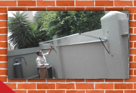 Aluminium foldaway washlines Manufacturer and installer of quality aluminium foldaway wash lines